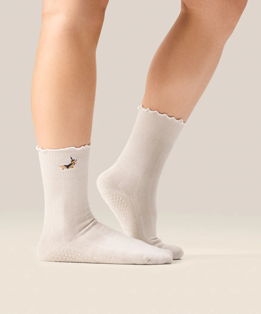 Crew Non Slip Grip Socks - Wicked Weenie Frill